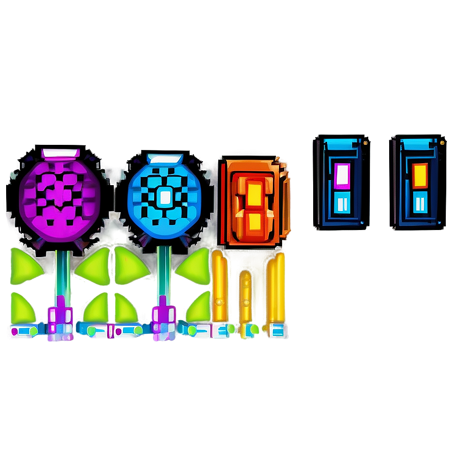 Retro 16 Bit Power-ups Png 06252024 PNG Image