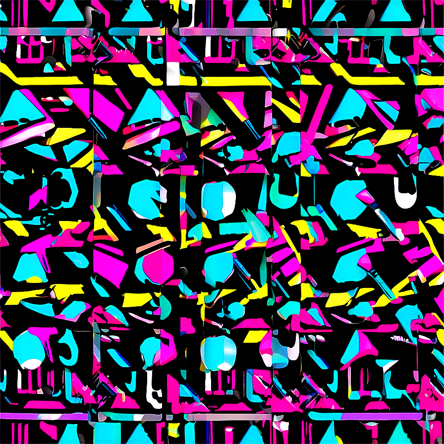 Retro 80s Patterns Png Sxf PNG Image