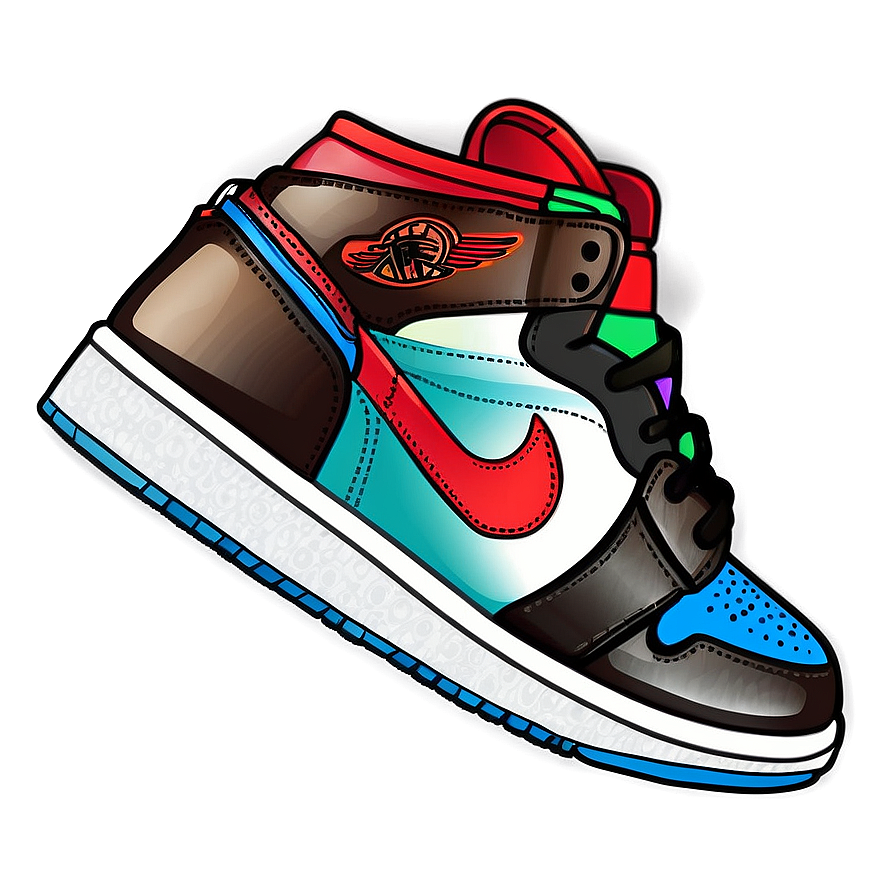 Retro Air Jordan 1 Illustration Png 49 PNG Image