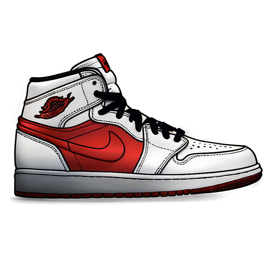 Retro Air Jordan 1 Illustration Png 76 PNG Image