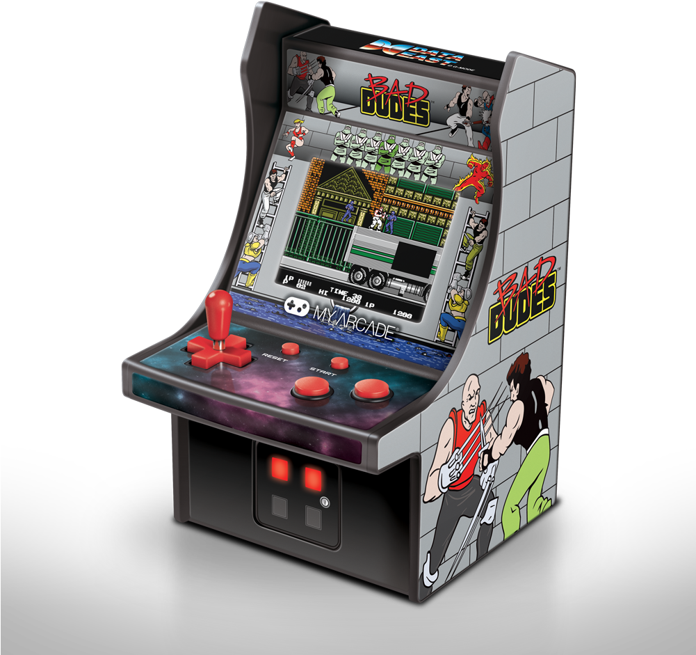 Retro Bad Dudes Arcade Machine PNG Image