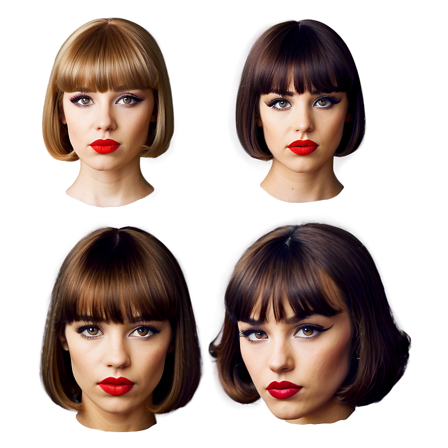 Retro Bangs Inspiration Png 4 PNG Image