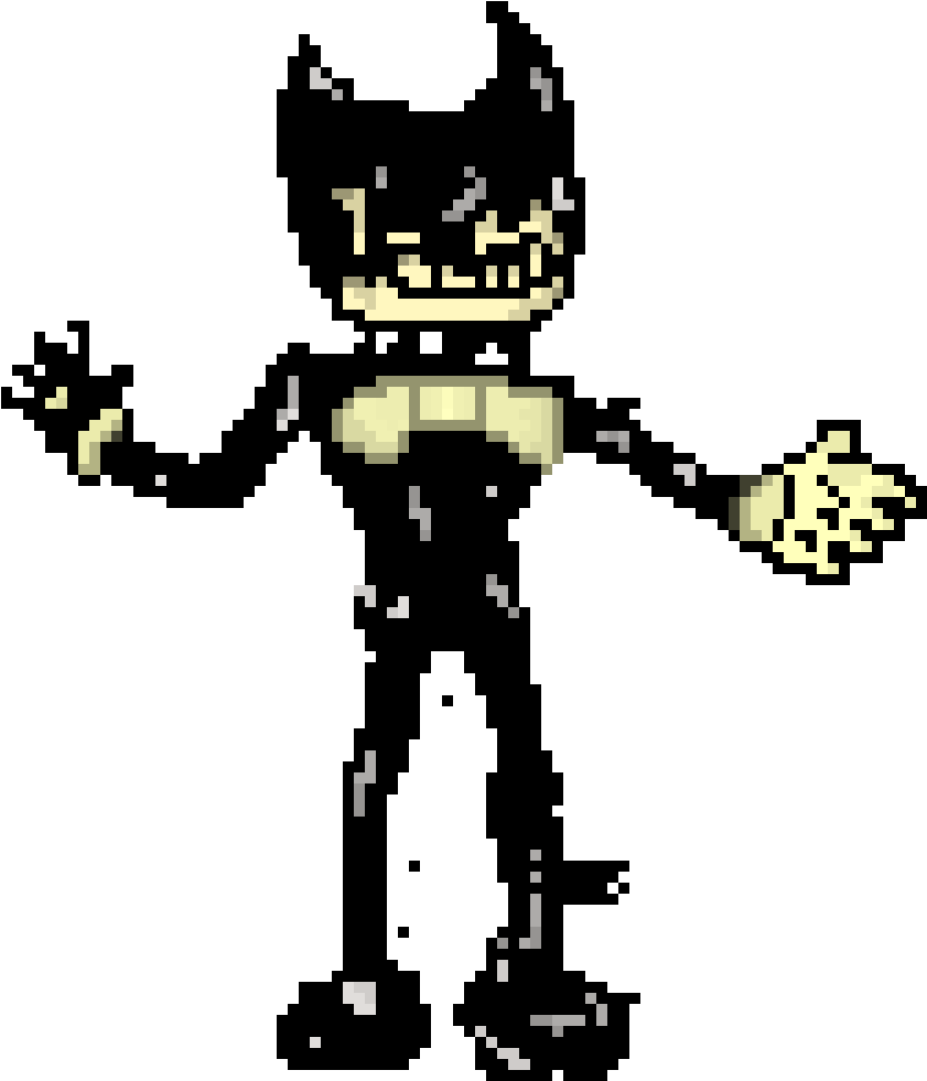 Retro Bendy Pixel Art PNG Image