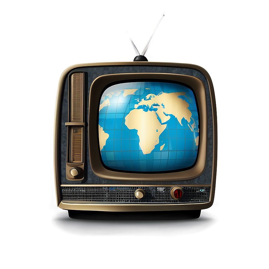 Retro Broadcast Television Png Bis99 PNG Image