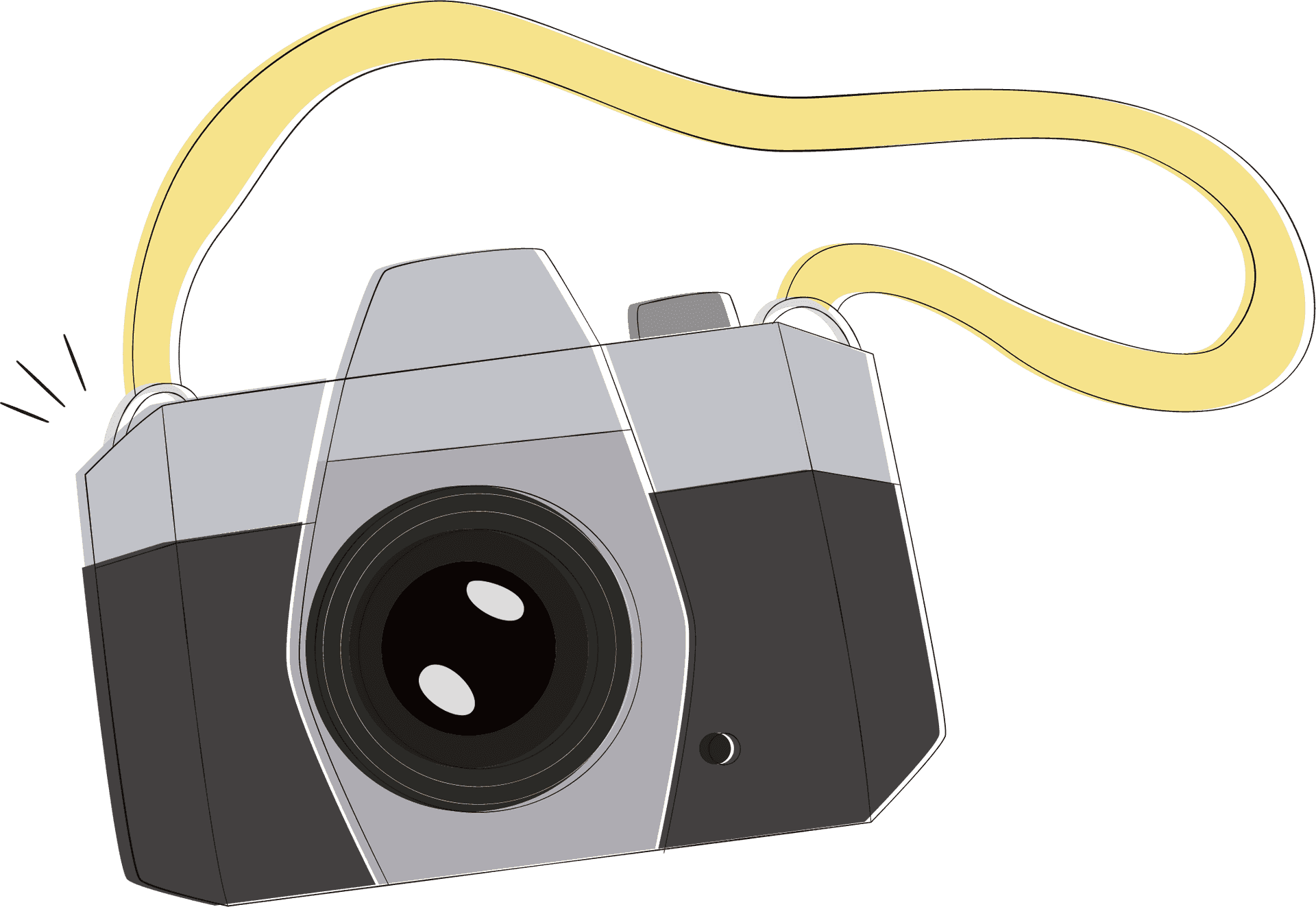 Retro Camera Vector Illustration PNG Image