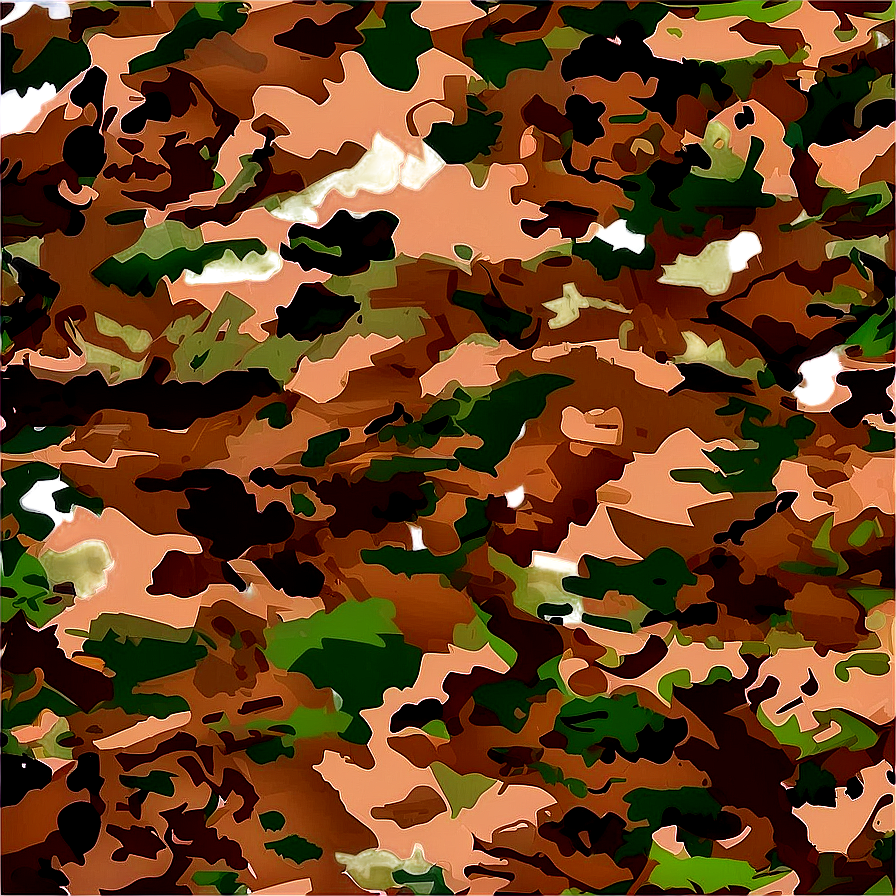 Retro Camouflage Print Png Tia41 PNG Image