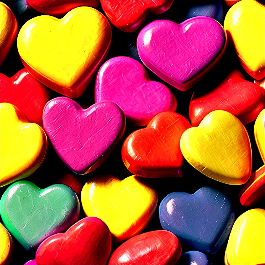 Retro Candy Hearts Png Fkq PNG Image