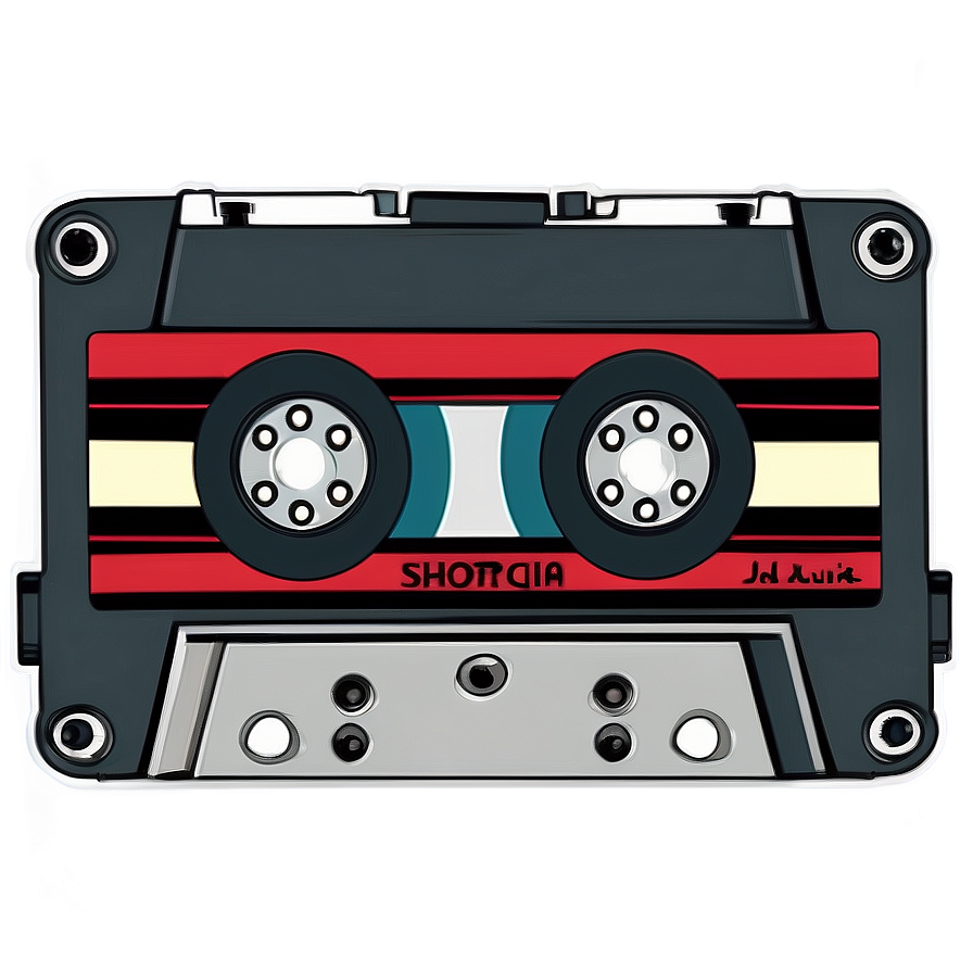 Retro Cassette Tape Sticker Png 05252024 PNG Image