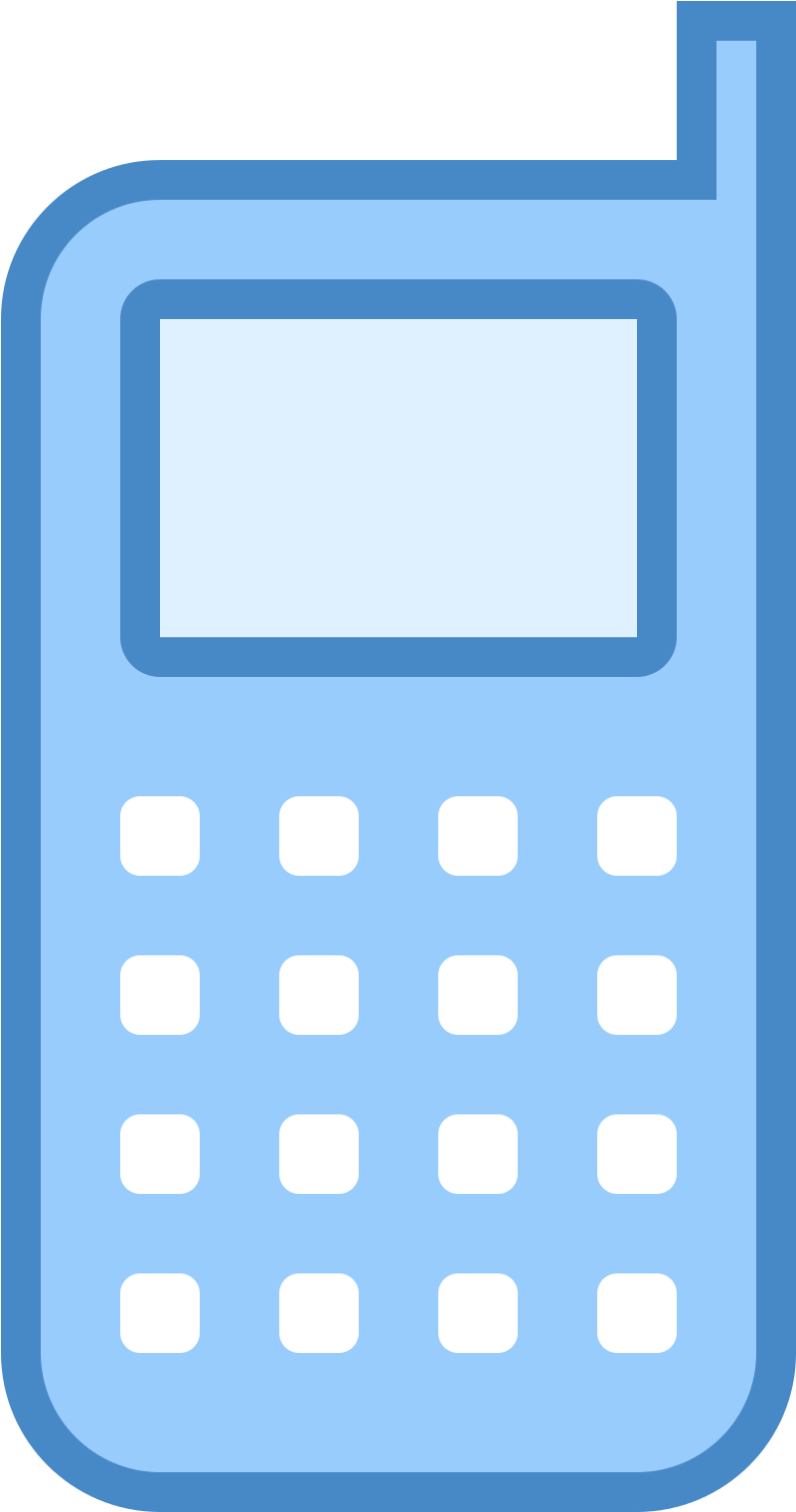 Retro Cellphone Icon PNG Image