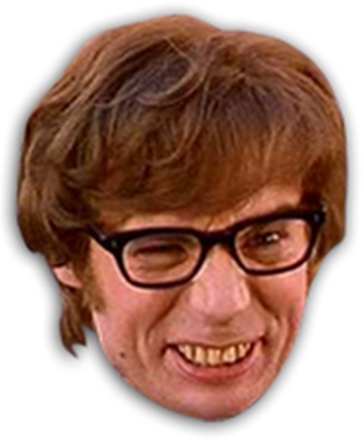 Retro Comedy Character Headshot PNG Image