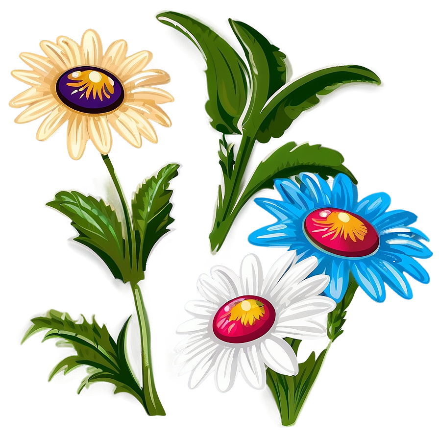 Retro Daisy Clipart Png 49 PNG Image