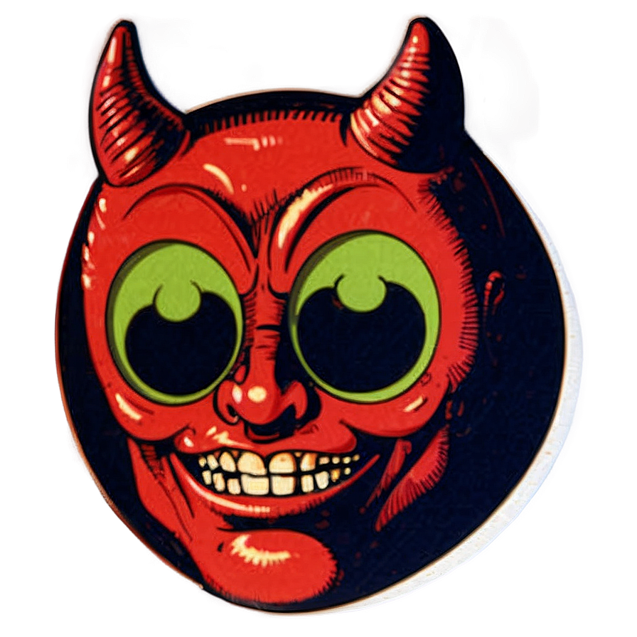 Retro Devil Sticker Png Aff52 PNG Image