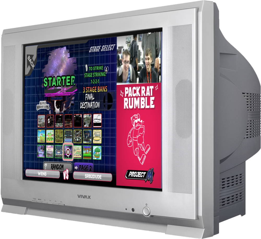 Retro Gaming C R T Monitor Display PNG Image