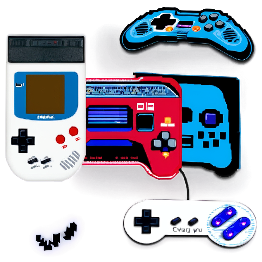 Retro Gaming Collection Png 06112024 PNG Image