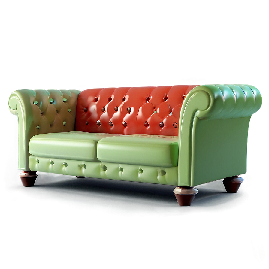 Retro Inspired Couch Png 05252024 PNG Image