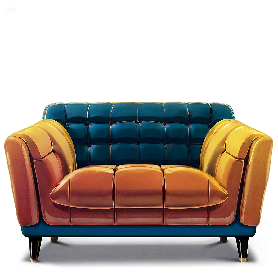 Retro Inspired Couch Png Xrp PNG Image