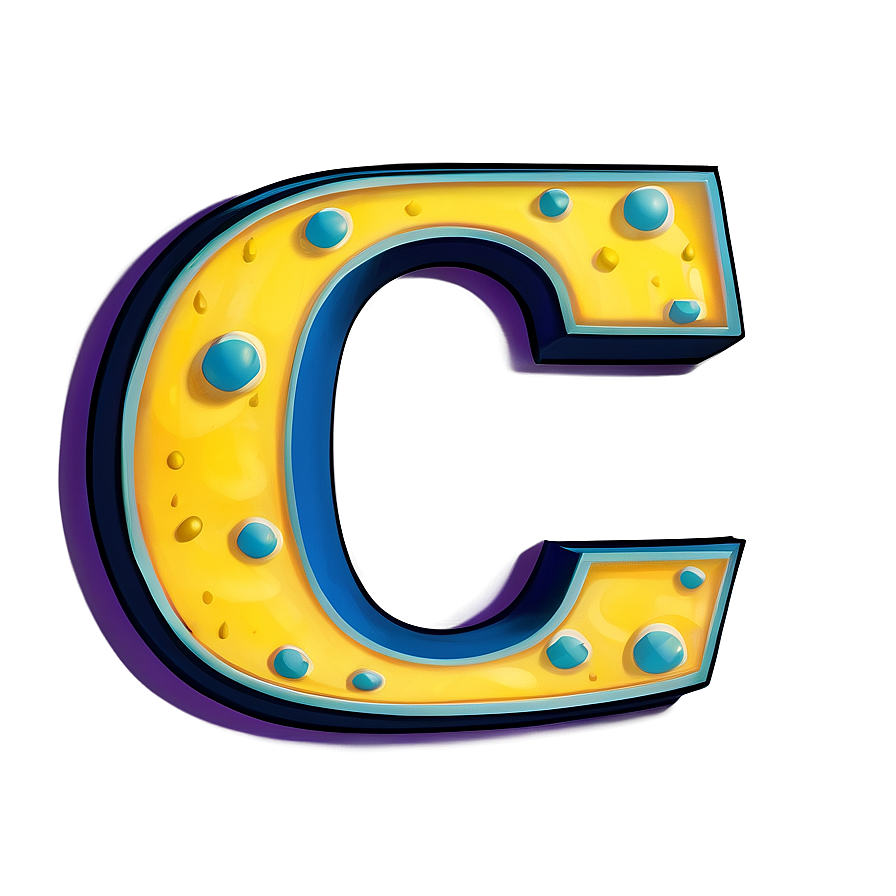 Retro Letter C Png Bkp PNG Image