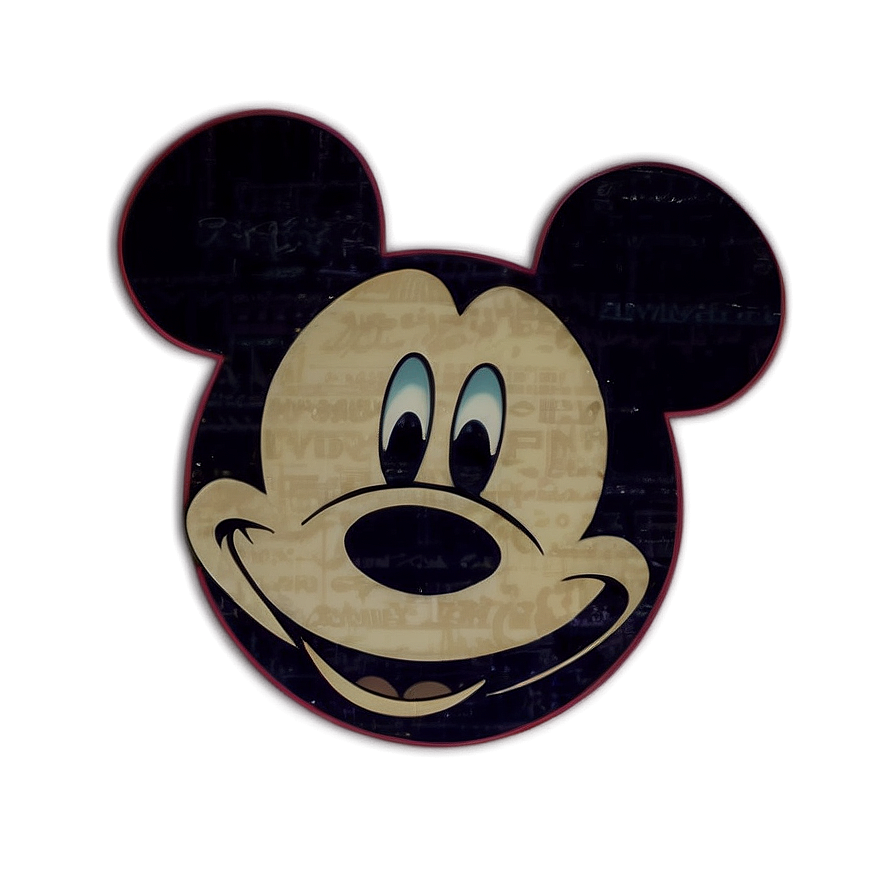 Retro Mickey Mouse Silhouette Png Dga52 PNG Image