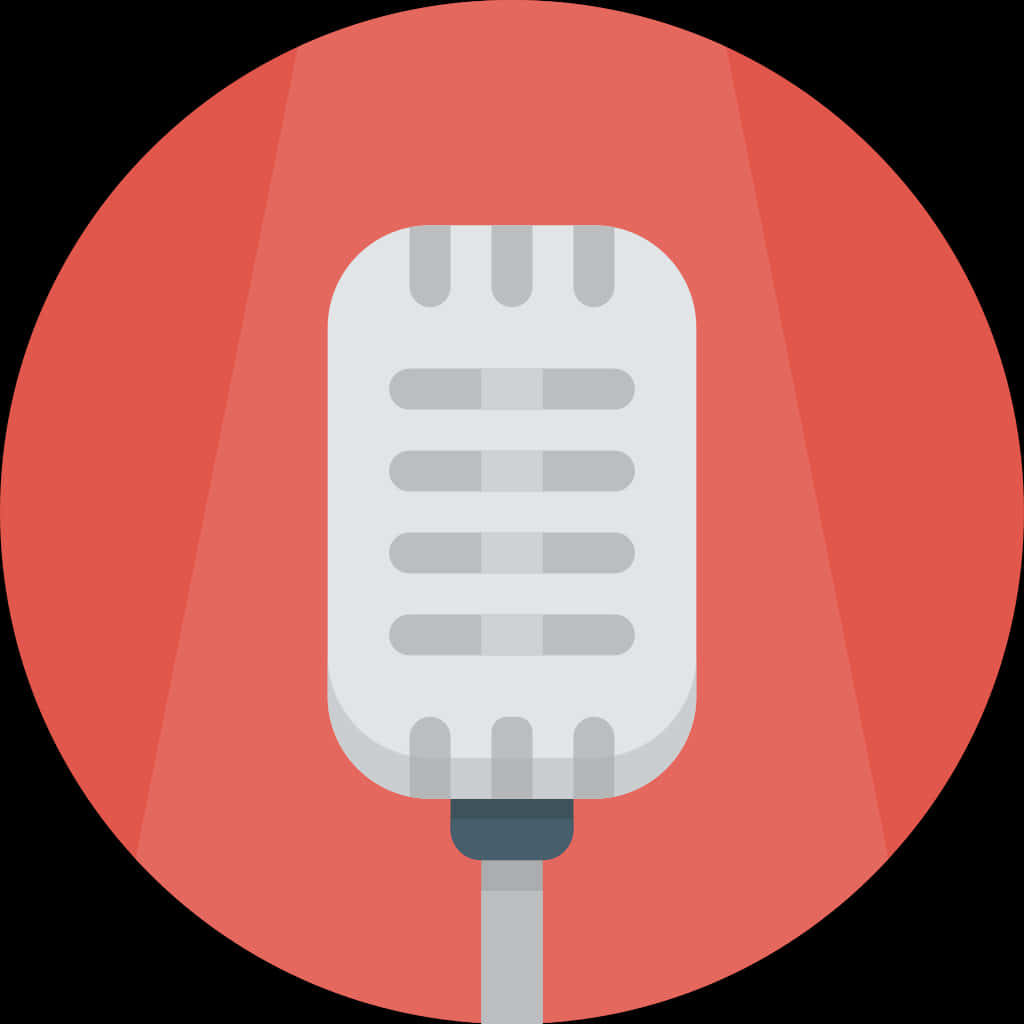 Retro Microphone Icon PNG Image