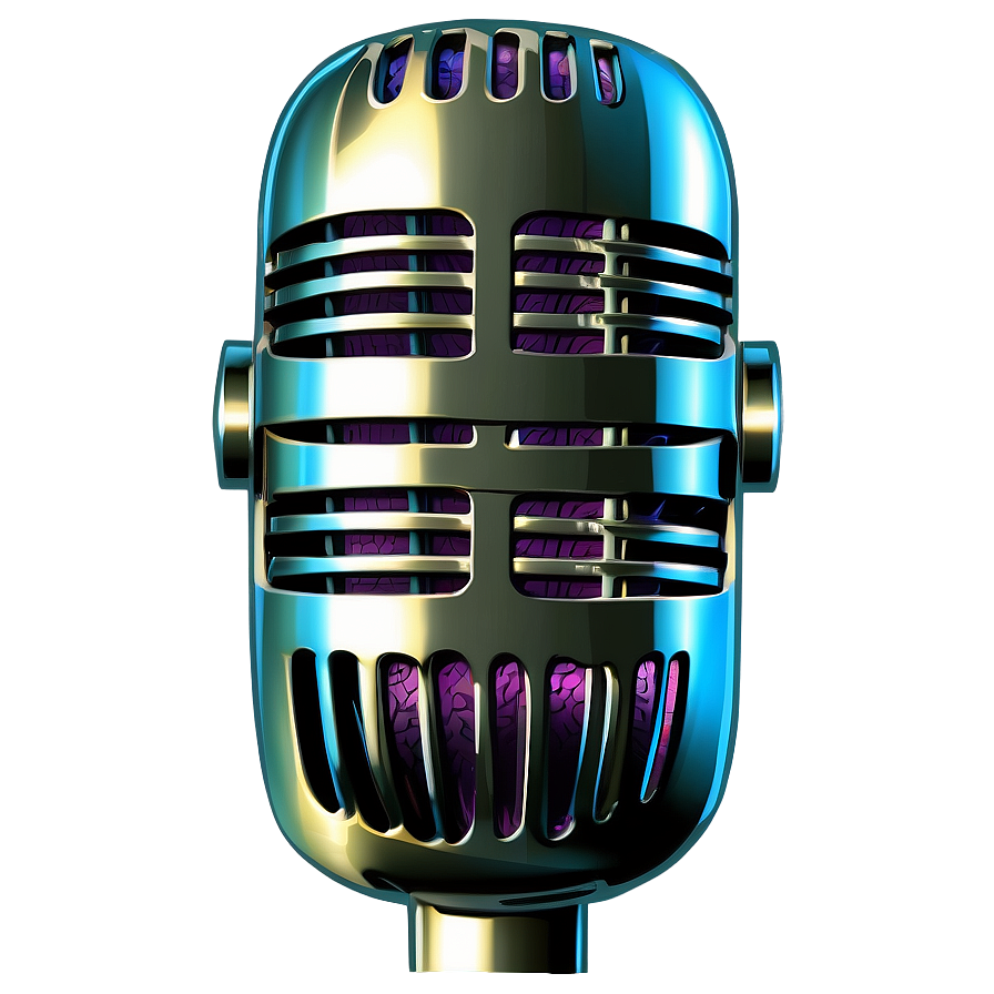 Retro Microphone Png Tlo63 PNG Image