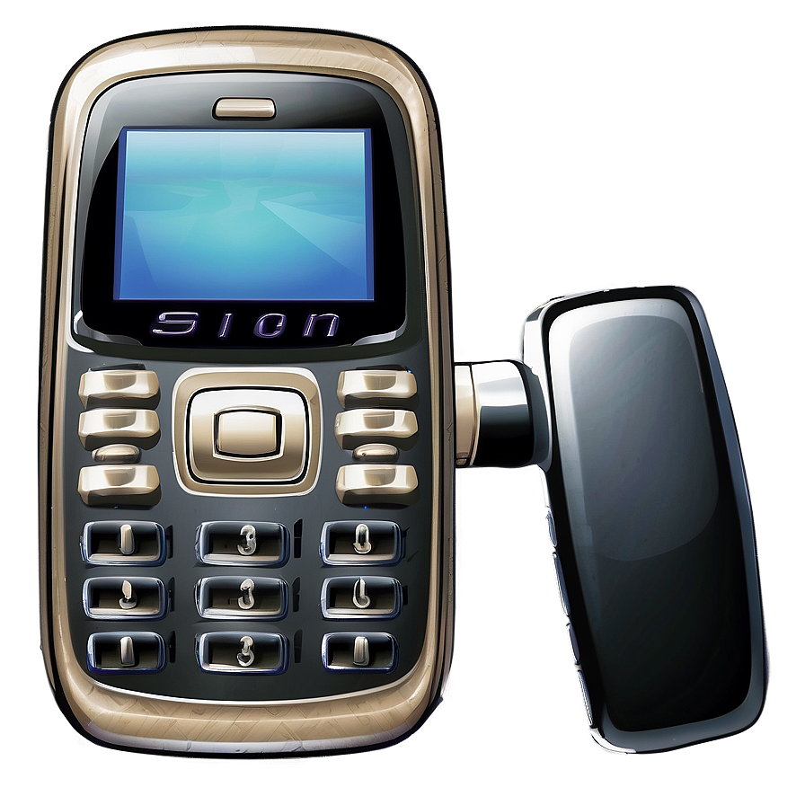 Retro Mobile Phone Design Png Lpu23 PNG Image