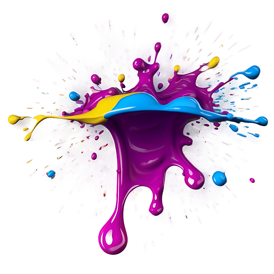 Retro Paint Splash Png 36 PNG Image