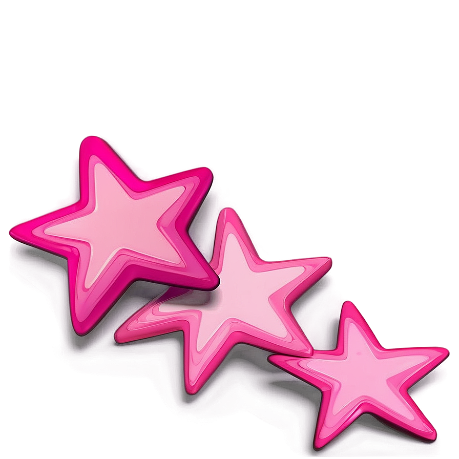 Retro Pink Stars Png Eep29 PNG Image