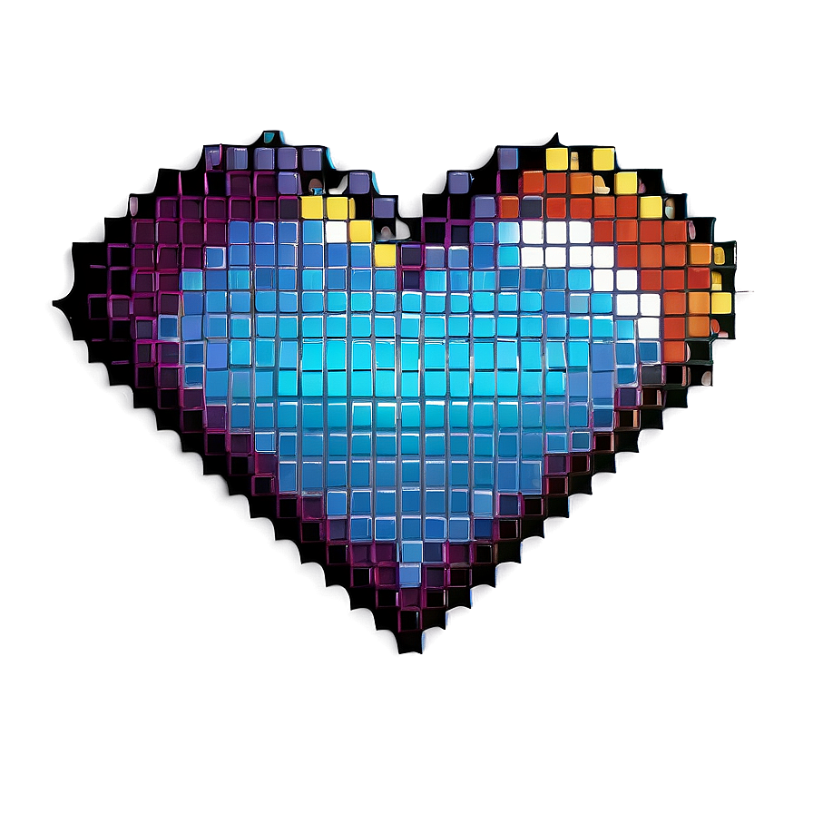 Retro Pixel Heart Png 05252024 PNG Image