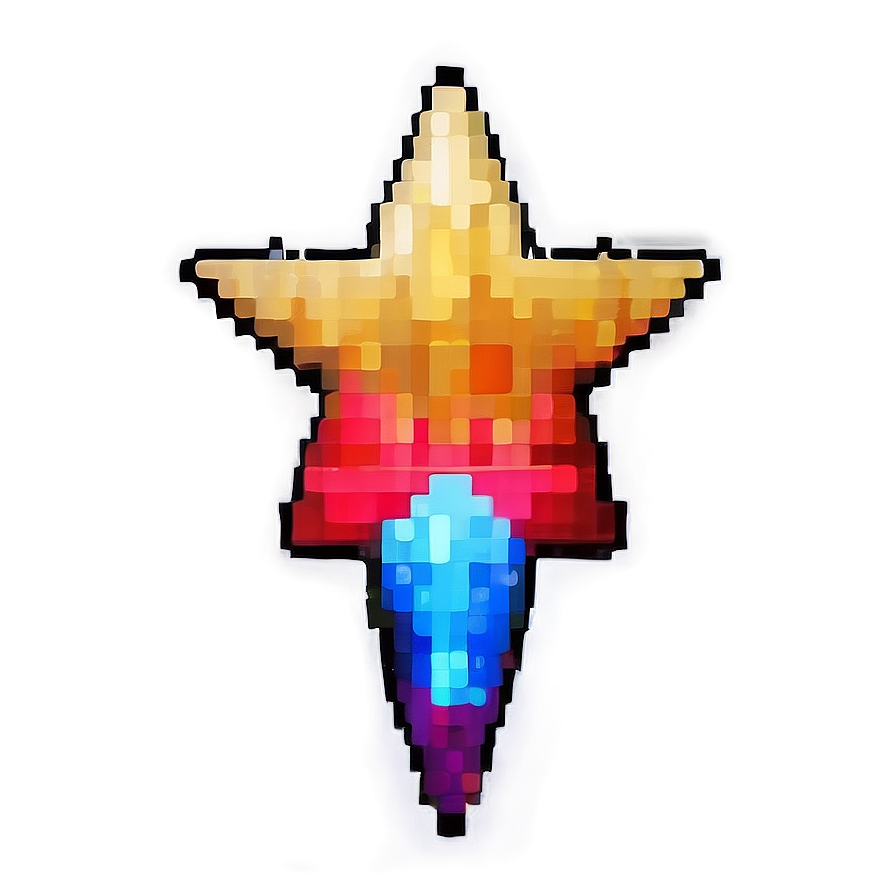 Retro Pixel Star Png Ngi PNG Image