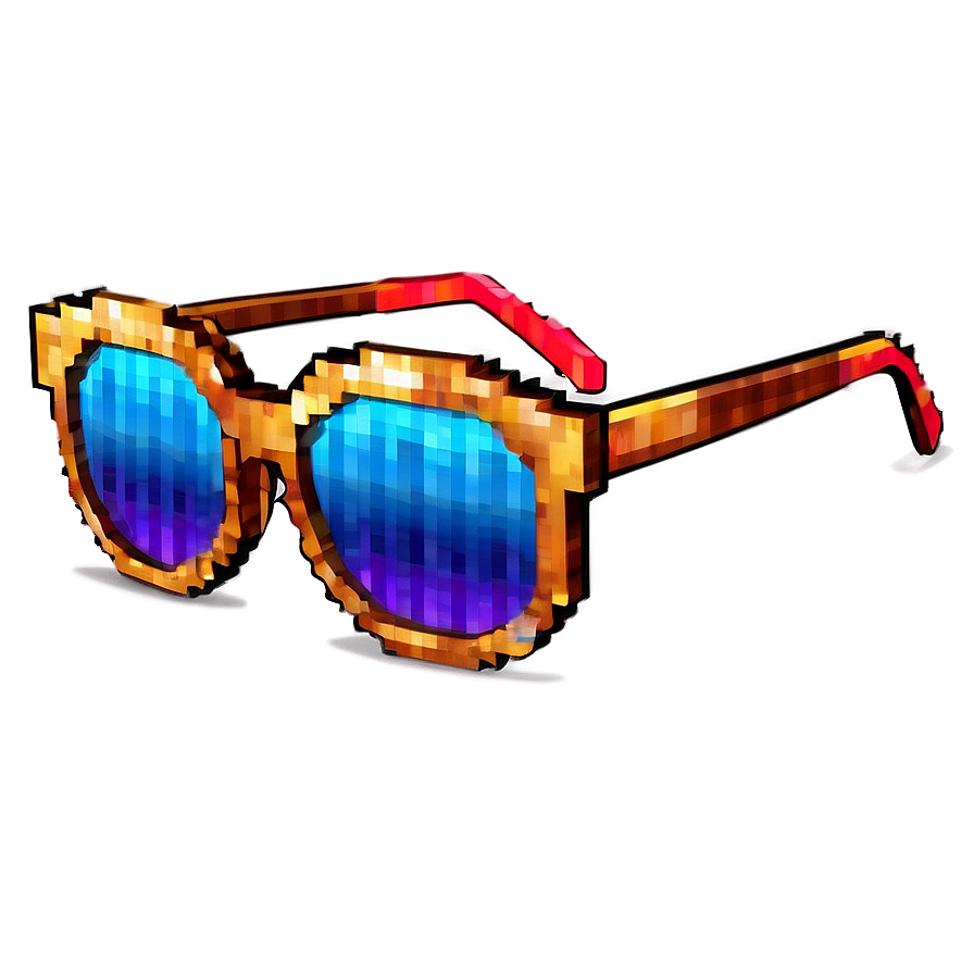 Retro Pixel Sunglasses Png Sjc85 PNG Image