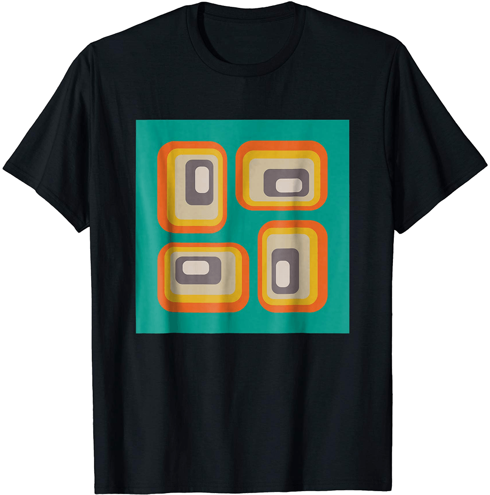 Retro Rounded Rectangle Tshirt Design PNG Image