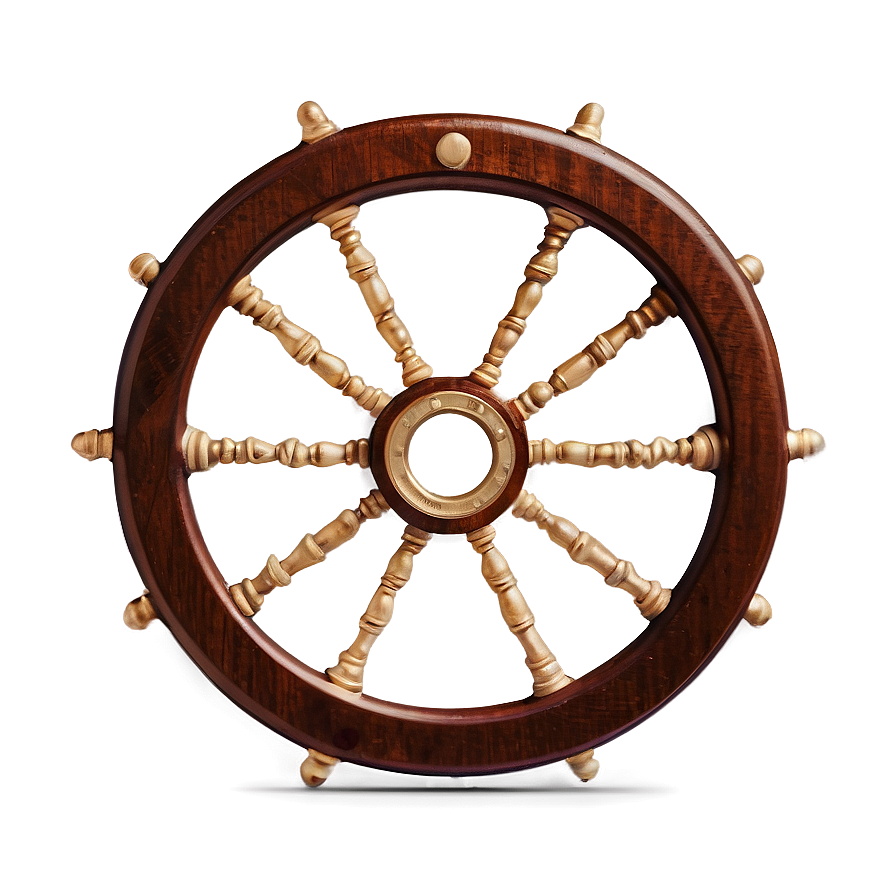 Retro Sailboat Steering Wheel Png 2 PNG Image