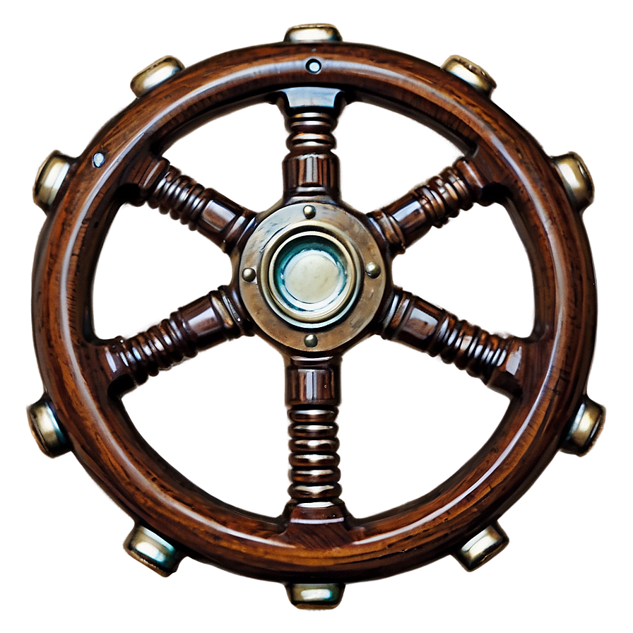 Retro Sailboat Steering Wheel Png Rmp72 PNG Image