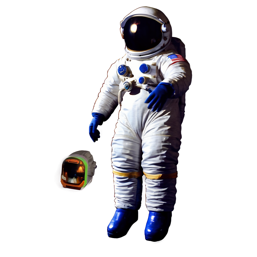 Retro Space Man Astronaut Png Lqc10 PNG Image