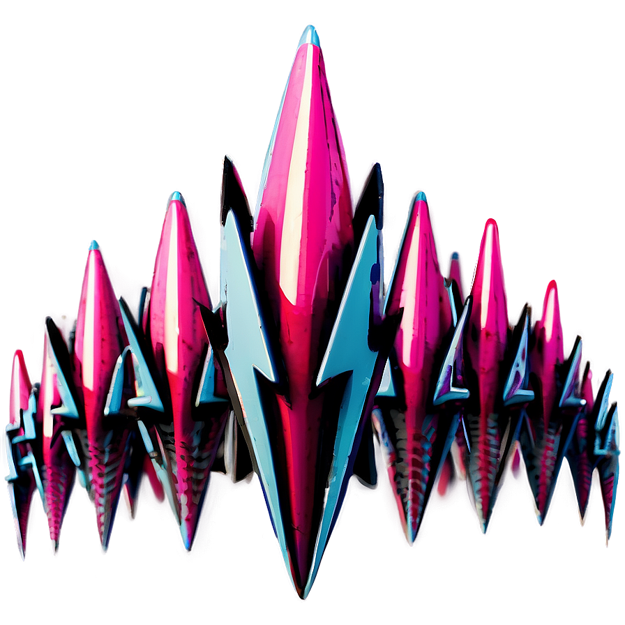 Retro Spikes Pattern Png 06122024 PNG Image