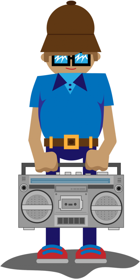 Retro Style Boombox Carrier PNG Image