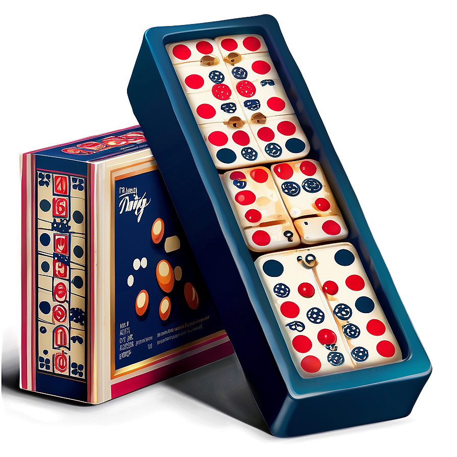 Retro Style Dominoes Packaging Png Vbx76 PNG Image