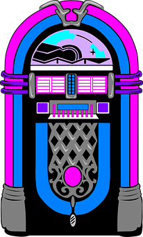 Retro Style Jukebox Illustration PNG Image