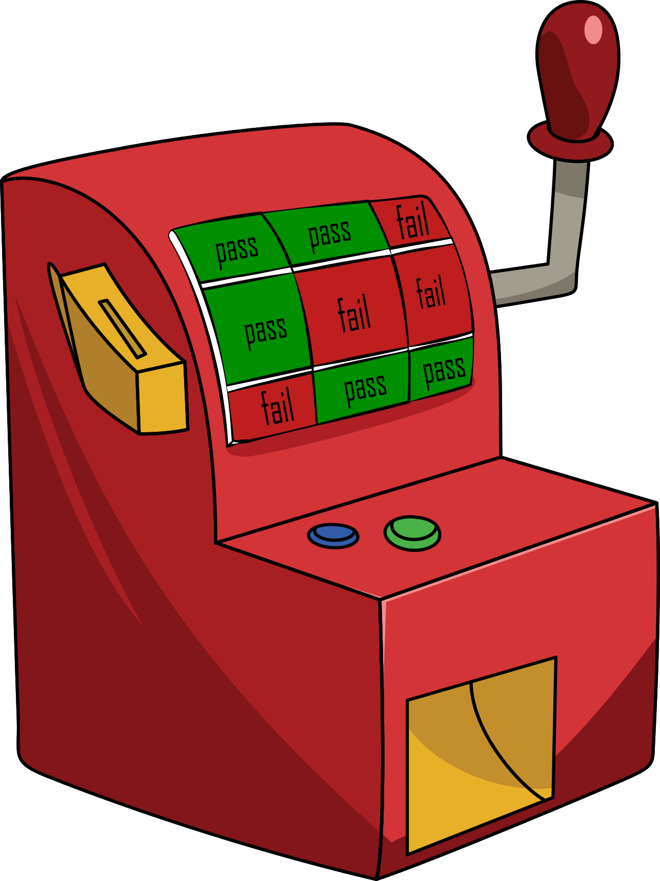 Retro Style Slot Machine Illustration PNG Image