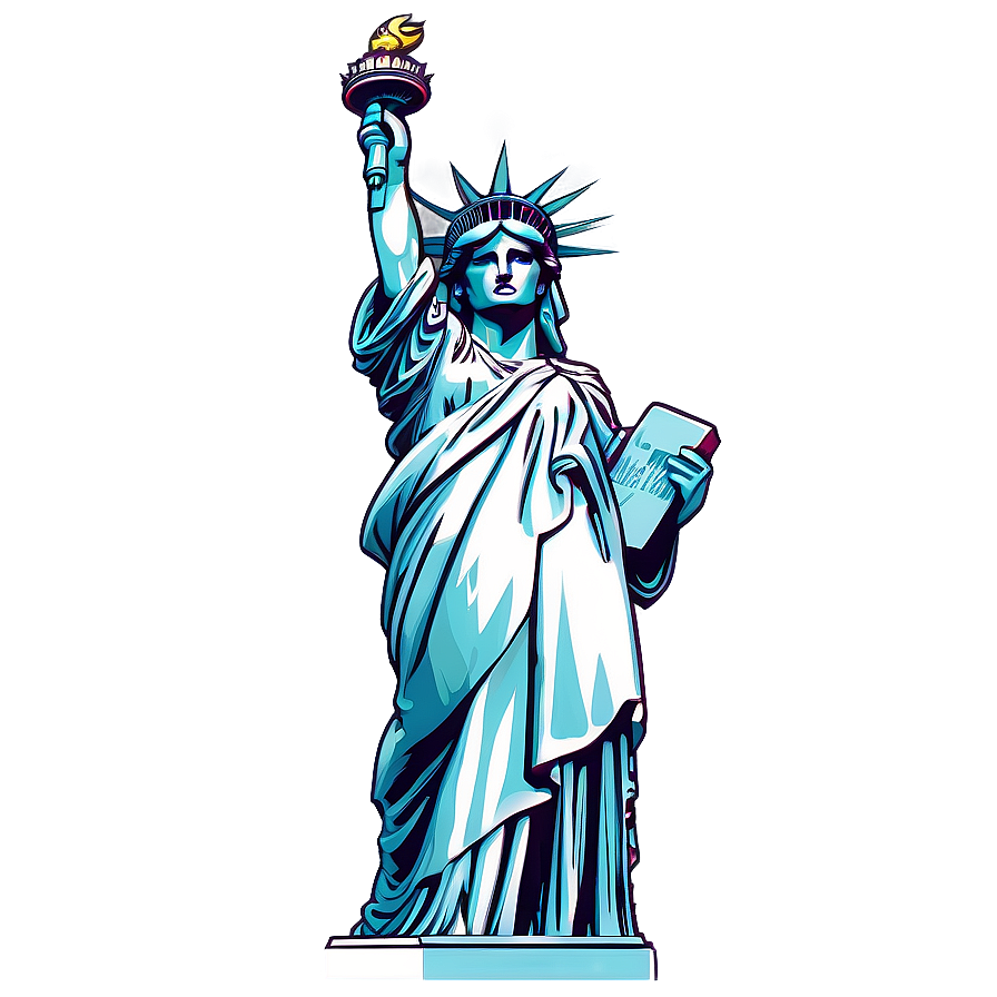 Retro Style Statue Of Liberty Png 30 PNG Image