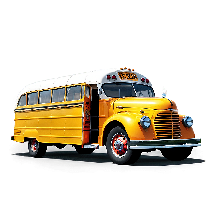 Retro Styled School Bus Png 89 PNG Image