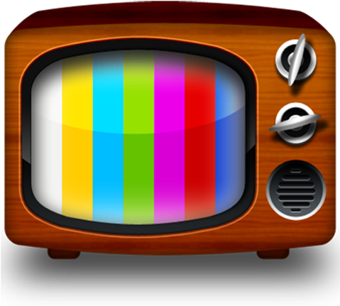 Retro T V Iconwith Color Bars PNG Image