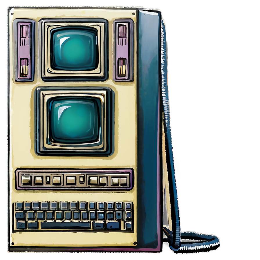 Retro Technology Computer Png 05242024 PNG Image