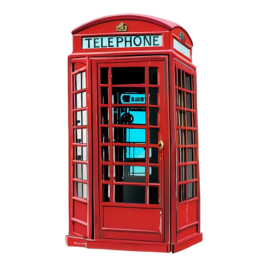 Retro Telephone Box Design Png Jcj PNG Image