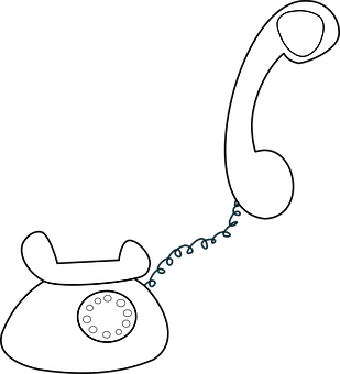 Retro Telephone Graphic PNG Image