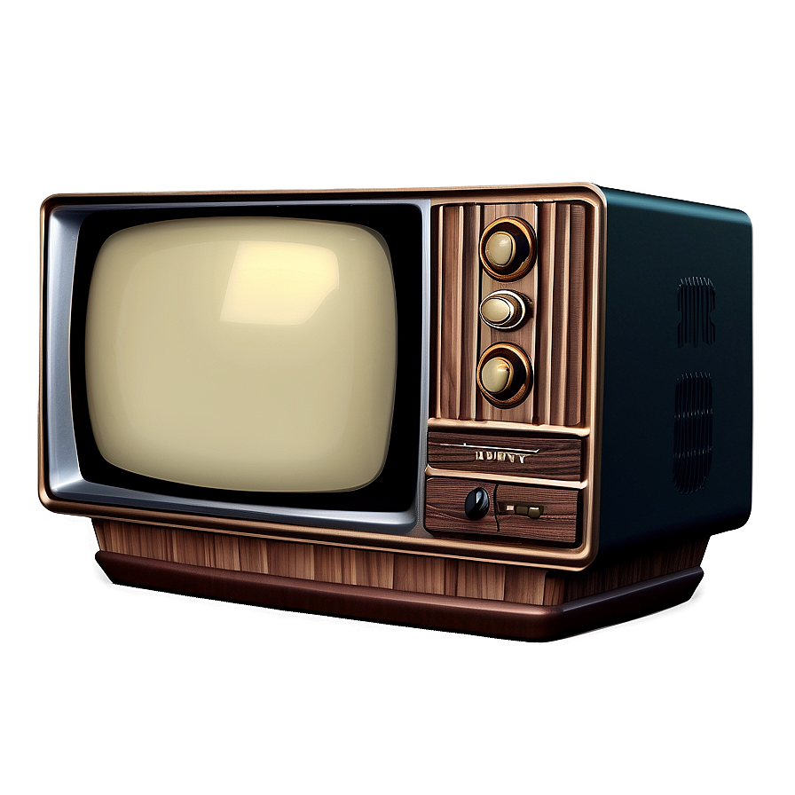 Retro Television With Stand Png 05252024 PNG Image