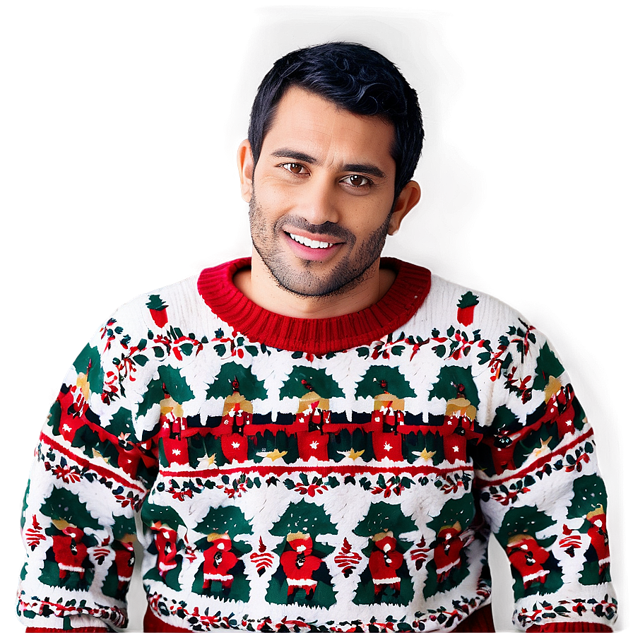 Retro Ugly Christmas Sweater Png Hyg PNG Image