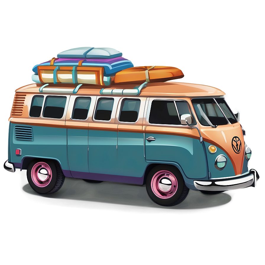 Retro Van Clipart Png 06202024 PNG Image