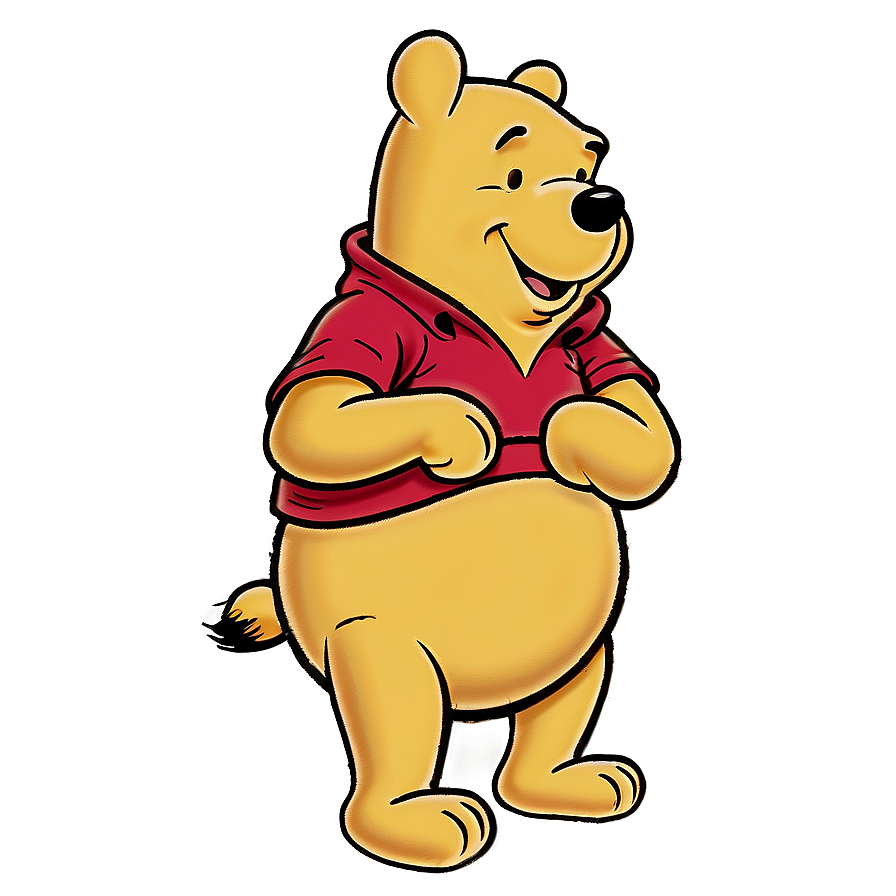 Retro Winnie The Pooh Character Png Qwb12 PNG Image