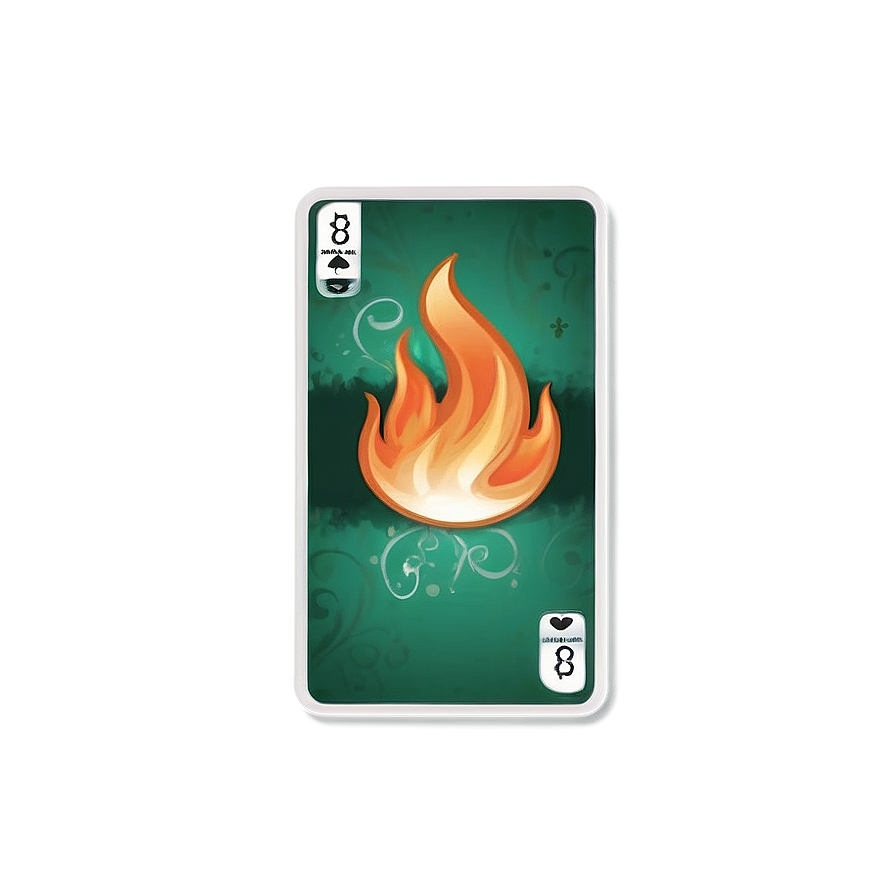 Reverse Card With Flames Png Xre82 PNG Image